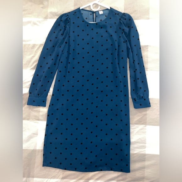 Old Navy | Teal Polka Dot Shift Dress | XS | Worn once - Picture 4 of 4